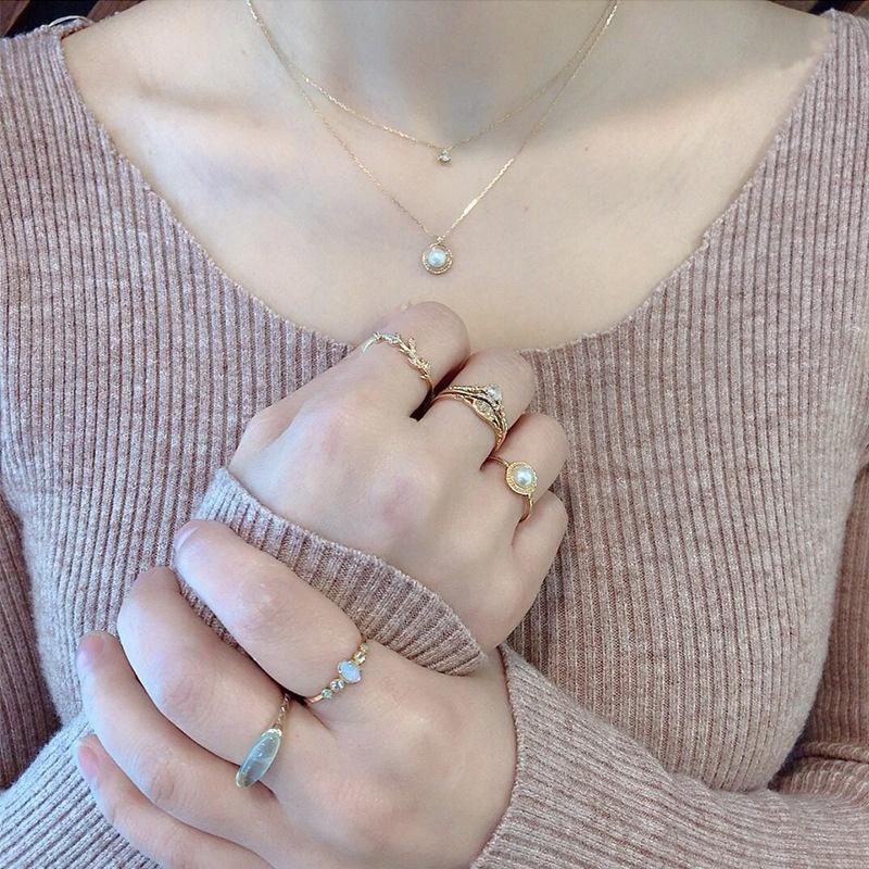 CEDONY | 春季海洋系列 高級訂製天然珍珠系列套組 日本專櫃agete同款 | 項鍊 耳釘 戒指-細節圖8