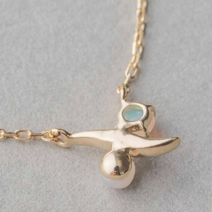 CEDONY | 簡約而優雅的自由曲線 珍珠蛋白石項鍊 珍珠耳骨夾可當尾戒戴 | 項鍊 戒指 耳骨夾 耳夾 尾戒-細節圖2