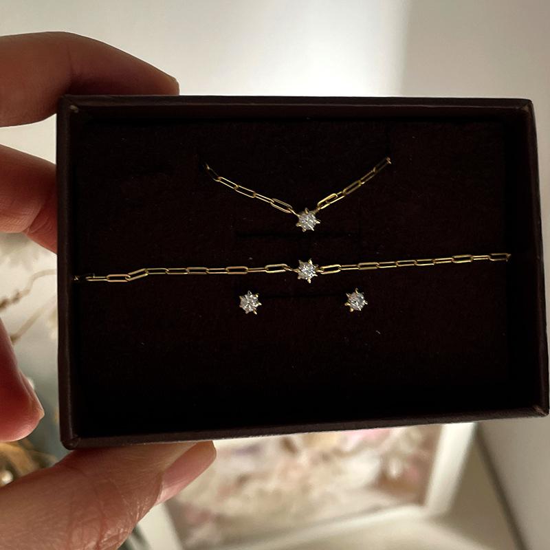 CEDONY | 日系珠寶首飾 璀璨流星白鋯鑽系列 多款可選 日牌同款 | 項鍊 手鍊 耳釘 耳夾-細節圖7