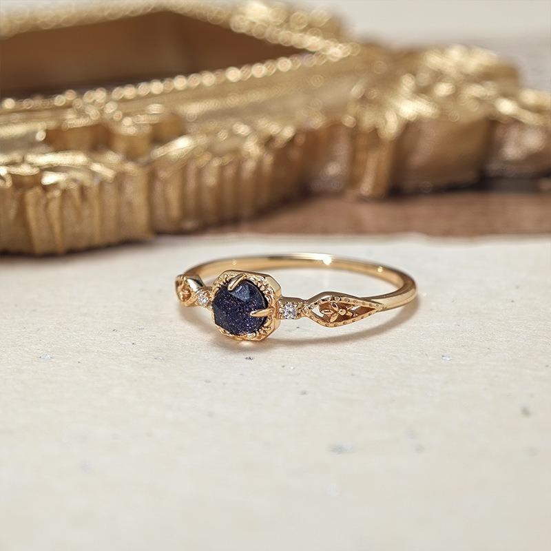 CEDONY｜閃耀宇宙星河 雙層石工藝系列 紫金石拼貼白水晶 復古花紋設計 星夜光芒｜吊墜 項鍊 戒指 耳釘 耳夾-細節圖5