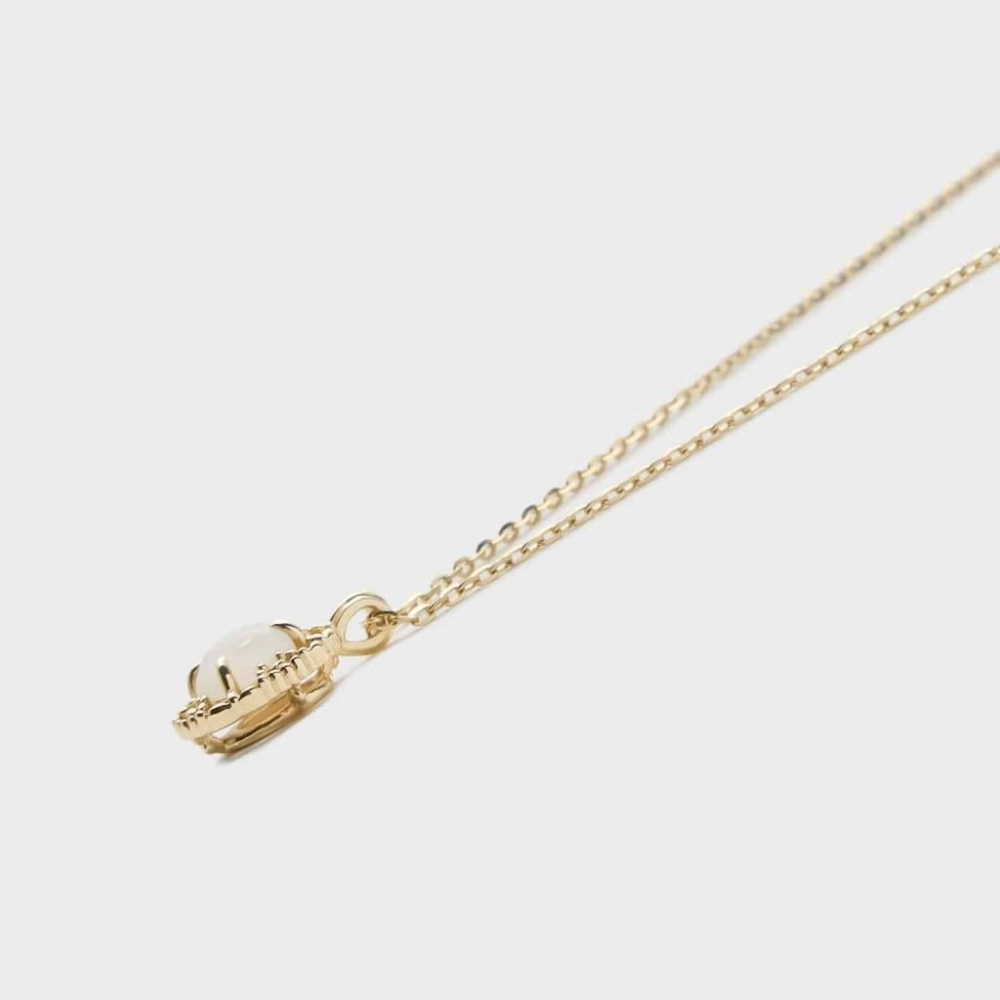 CEDONY｜將浪漫的月光凝進珠寶 白月光石古典雕花套組 柔美光澤優雅氣質 天然白月光石｜項鍊 戒指 耳釘 耳夾-細節圖2