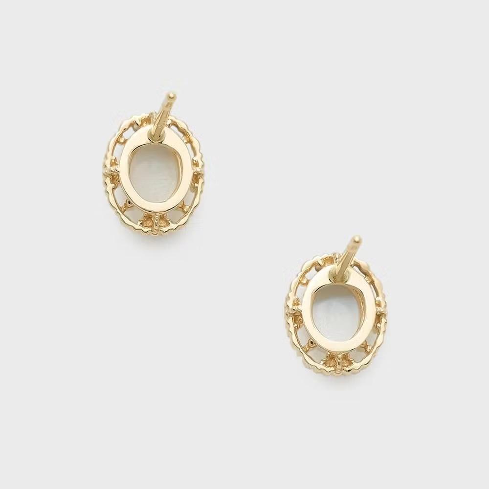 CEDONY｜將浪漫的月光凝進珠寶 白月光石古典雕花套組 柔美光澤優雅氣質 天然白月光石｜項鍊 戒指 耳釘 耳夾-細節圖3