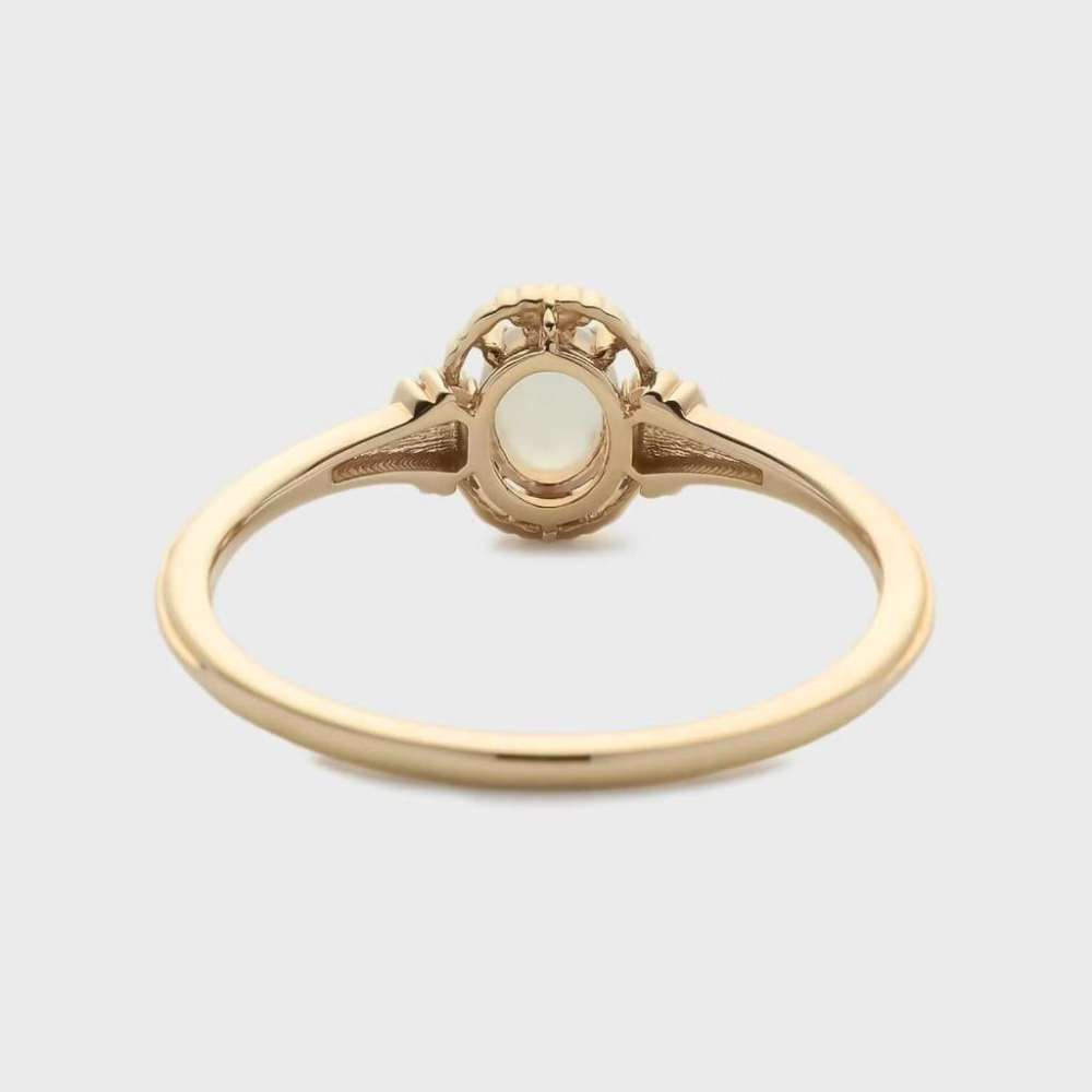 CEDONY｜將浪漫的月光凝進珠寶 白月光石古典雕花套組 柔美光澤優雅氣質 天然白月光石｜項鍊 戒指 耳釘 耳夾-細節圖4