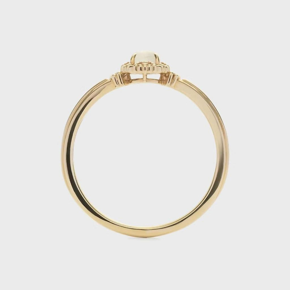 CEDONY｜將浪漫的月光凝進珠寶 白月光石古典雕花套組 柔美光澤優雅氣質 天然白月光石｜項鍊 戒指 耳釘 耳夾-細節圖5