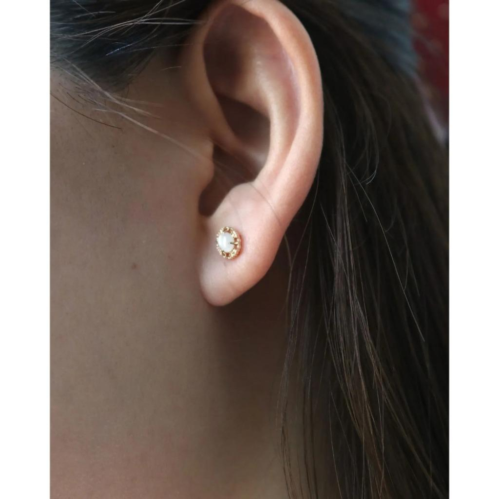 CEDONY｜將浪漫的月光凝進珠寶 白月光石古典雕花套組 柔美光澤優雅氣質 天然白月光石｜項鍊 戒指 耳釘 耳夾-細節圖6