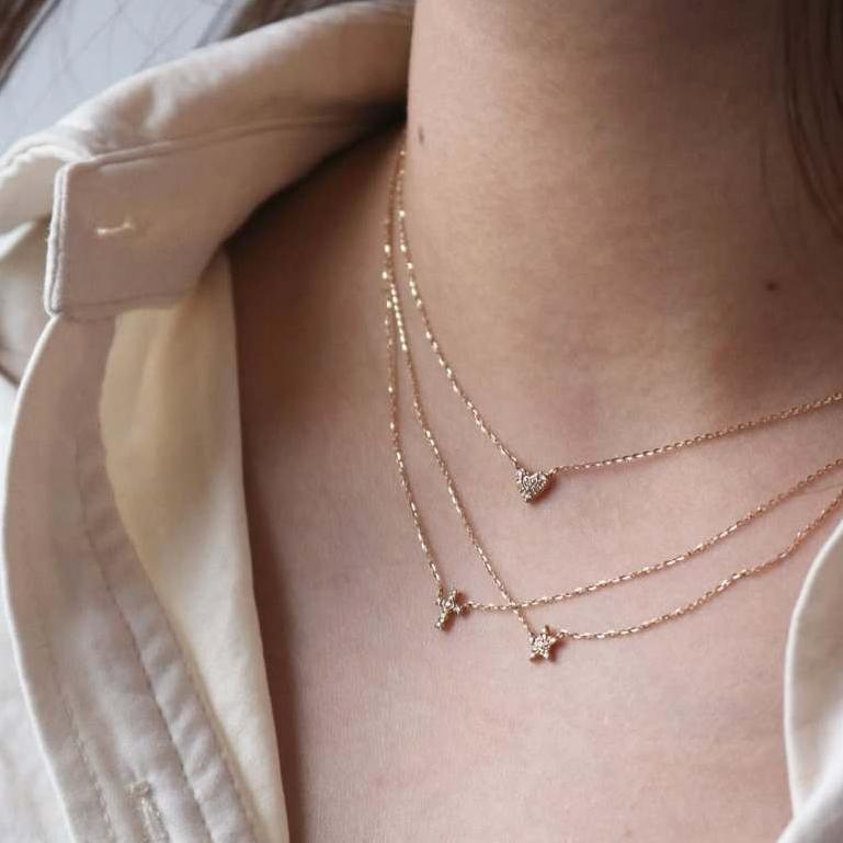 CEDONY｜五款象徵祝福的精緻項鍊 幸運草 馬蹄鐵 十字架 星星 愛心 日常百搭送禮首選｜項鍊-細節圖3