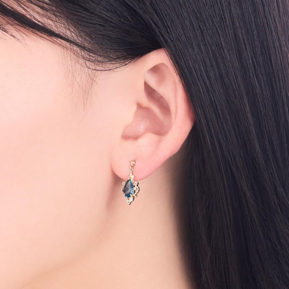 CEDONY | 獨家打造 絢麗春季氣息 彩虹調色盤 五色天然水晶宮主花邊 天然彩寶首飾套組  | 項鍊 耳釘 耳夾-細節圖5
