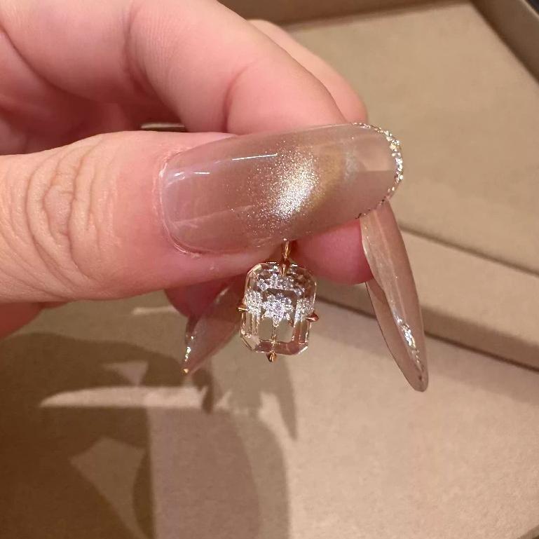 CEDONY｜新品販售中 冰晶星光系列 透明寶石 雪花設計 鑲嵌天然白水晶｜戒指 項鍊-細節圖2