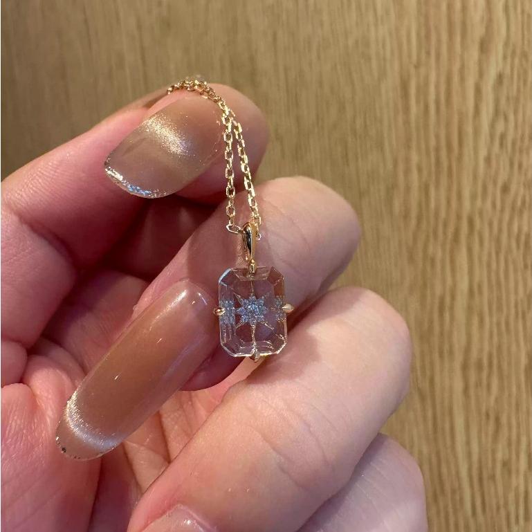 CEDONY｜新品販售中 冰晶星光系列 透明寶石 雪花設計 鑲嵌天然白水晶｜戒指 項鍊-細節圖3