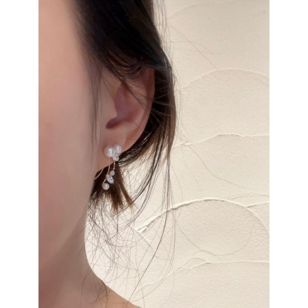 CEDONY｜花嫁新娘 貴婦氣質首選 天然珍珠 優雅光澤感 耳排式耳環 多種戴法｜耳排-細節圖5