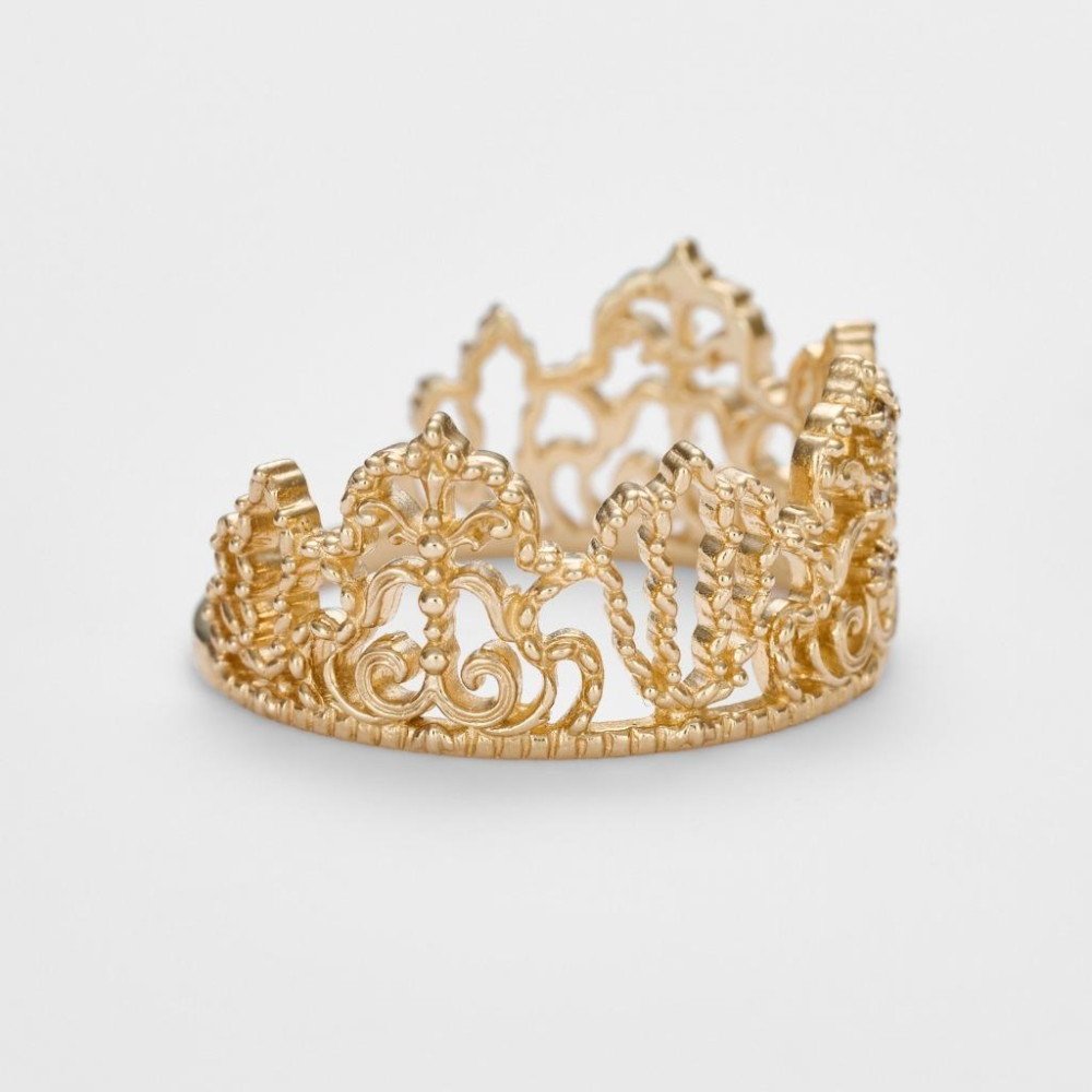 CEDONY | 復古金雕典藏設計 經典鏤空蕾絲皇冠系列 中古世紀紋路 富貴繁華 許我耀眼｜耳環 耳扣 戒指-細節圖5