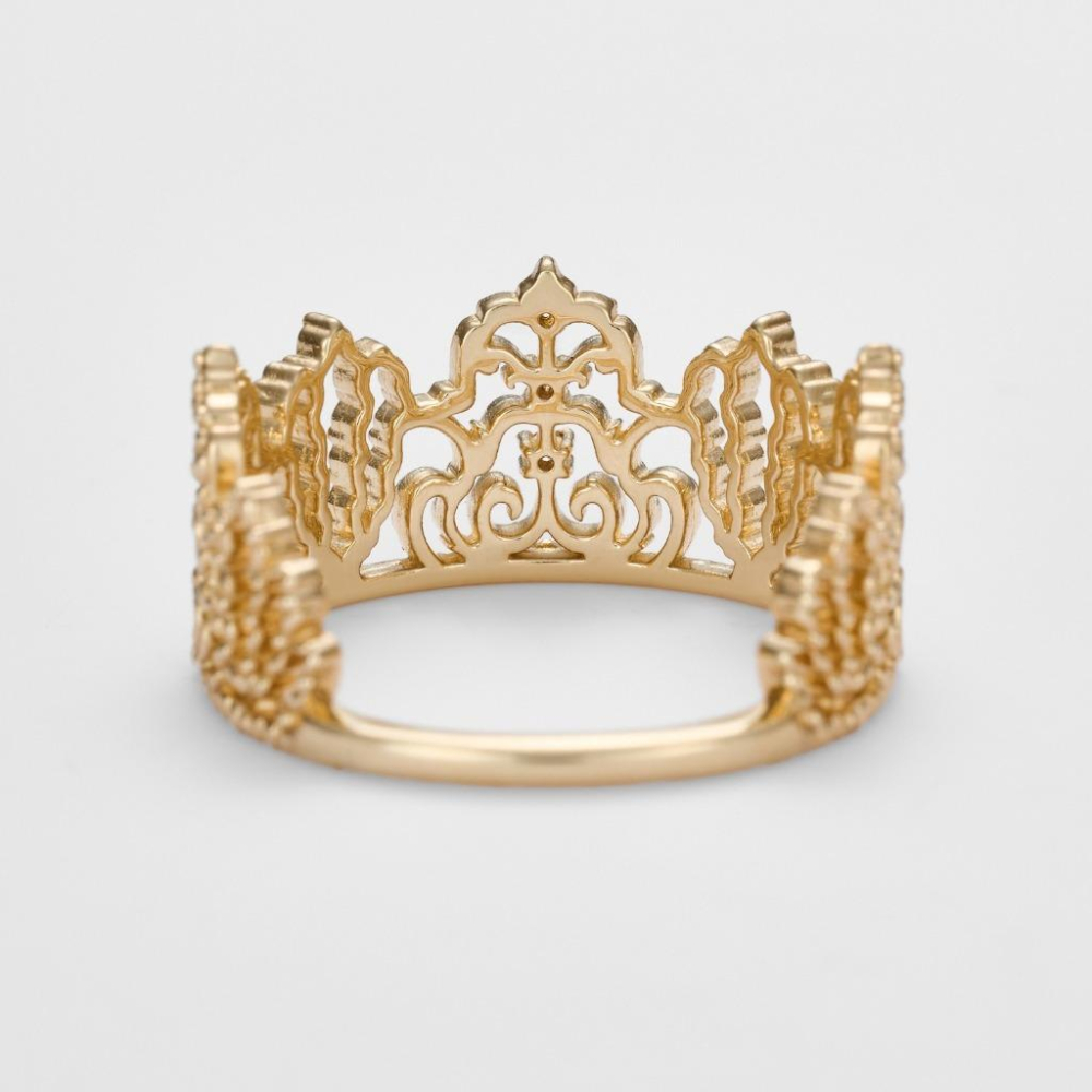 CEDONY | 復古金雕典藏設計 經典鏤空蕾絲皇冠系列 中古世紀紋路 富貴繁華 許我耀眼｜耳環 耳扣 戒指-細節圖6
