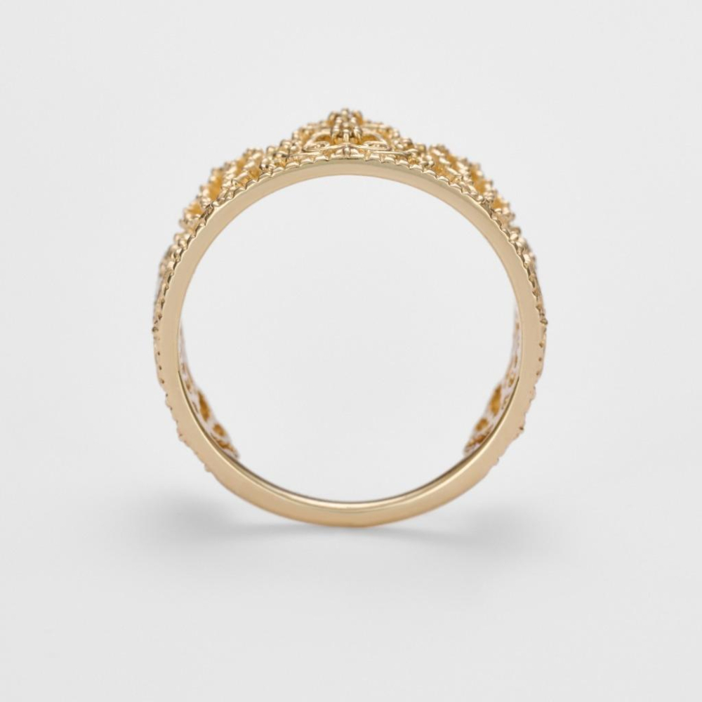 CEDONY | 復古金雕典藏設計 經典鏤空蕾絲皇冠系列 中古世紀紋路 富貴繁華 許我耀眼｜耳環 耳扣 戒指-細節圖7