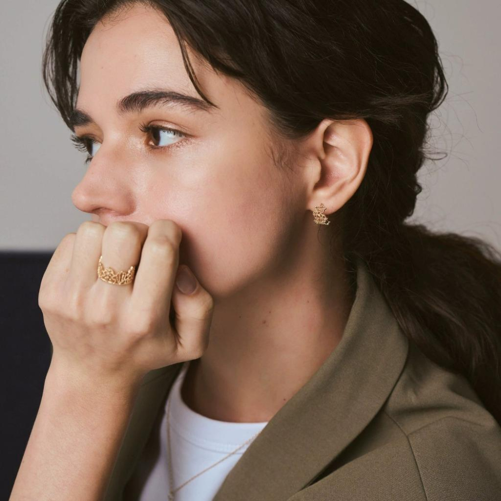 CEDONY | 復古金雕典藏設計 經典鏤空蕾絲皇冠系列 中古世紀紋路 富貴繁華 許我耀眼｜耳環 耳扣 戒指-細節圖9