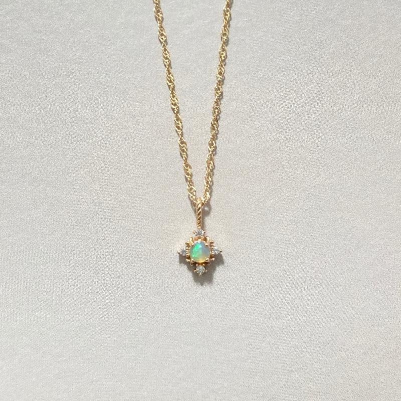 CEDONY｜雪花落在心上暖暖的 冬日輕奢浪漫 天然蛋白石 澳洲進口 幻彩雪花 S925銀鍍14K金｜項鍊 戒指-細節圖5