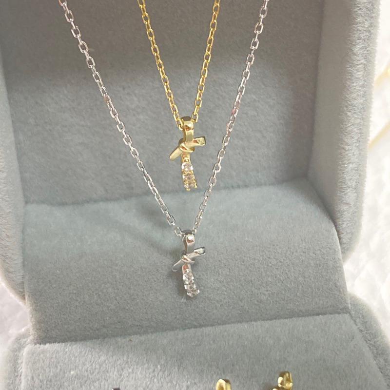 CEDONY | 輕奢迷你珠寶 柔軟曲線與璀璨白鋯的完美邂逅💎 緞帶蝴蝶結造型首飾 日牌同款 | 項鍊 耳釘 耳夾-細節圖9