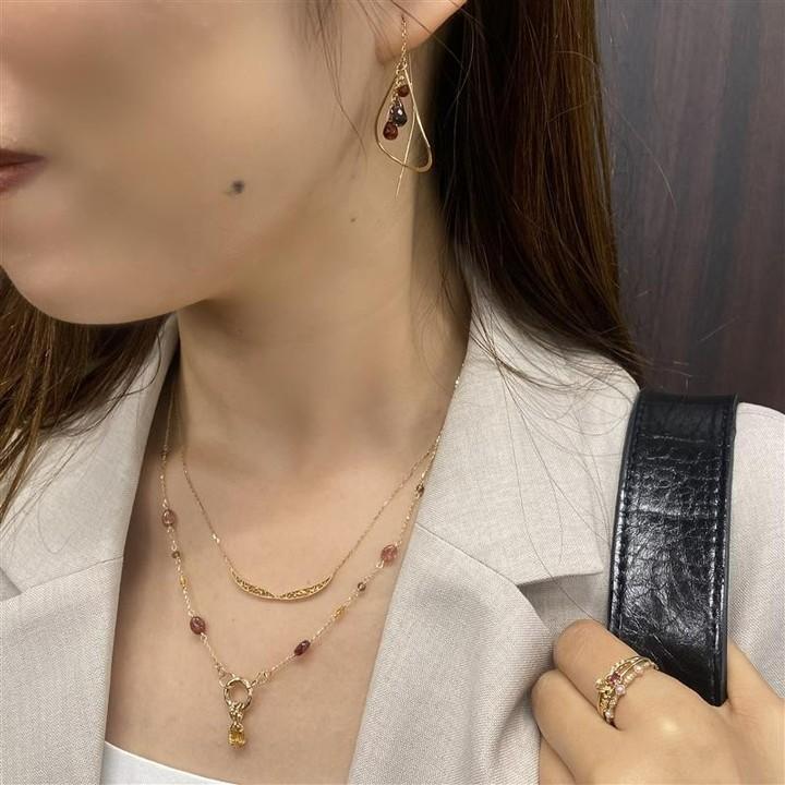 CEDONY | 溫暖而深邃的光芒 秋冬季節限定 天然黃水晶項鍊套組 可以拆卸使用 復刻日系輕奢飾品 | 項鍊 戒指-細節圖7