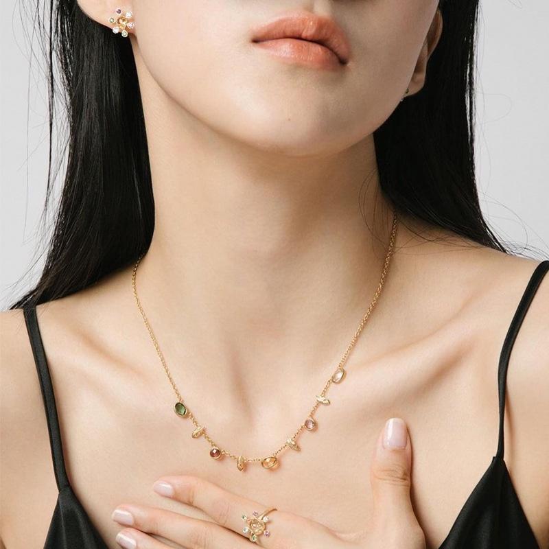 CEDONY | 日系輕奢純手工 輕巧羽毛 彩虹曙光首飾套組 日本專櫃同款 | 項鍊 手鍊 耳釘 戒指-細節圖5