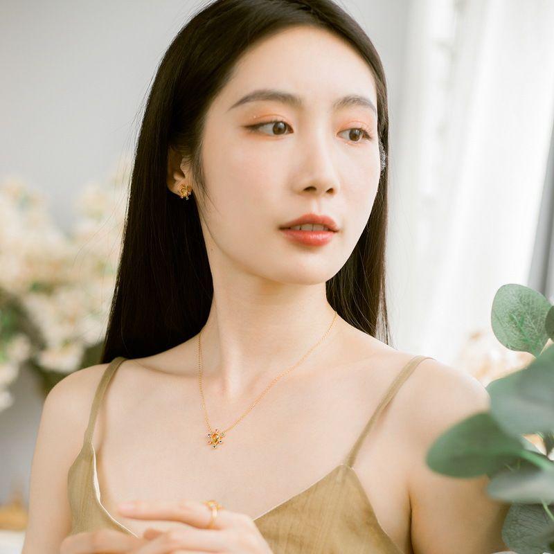 CEDONY | 日系輕奢純手工 輕巧羽毛 彩虹曙光首飾套組 日本專櫃同款 | 項鍊 手鍊 耳釘 戒指-細節圖6