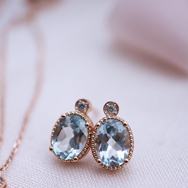 CEDONY | 日系輕奢珠寶首飾 純淨心靈的寄託 清新天空藍托帕石首飾 日本專櫃同款 | 項鍊 耳釘 耳夾 戒指-細節圖6