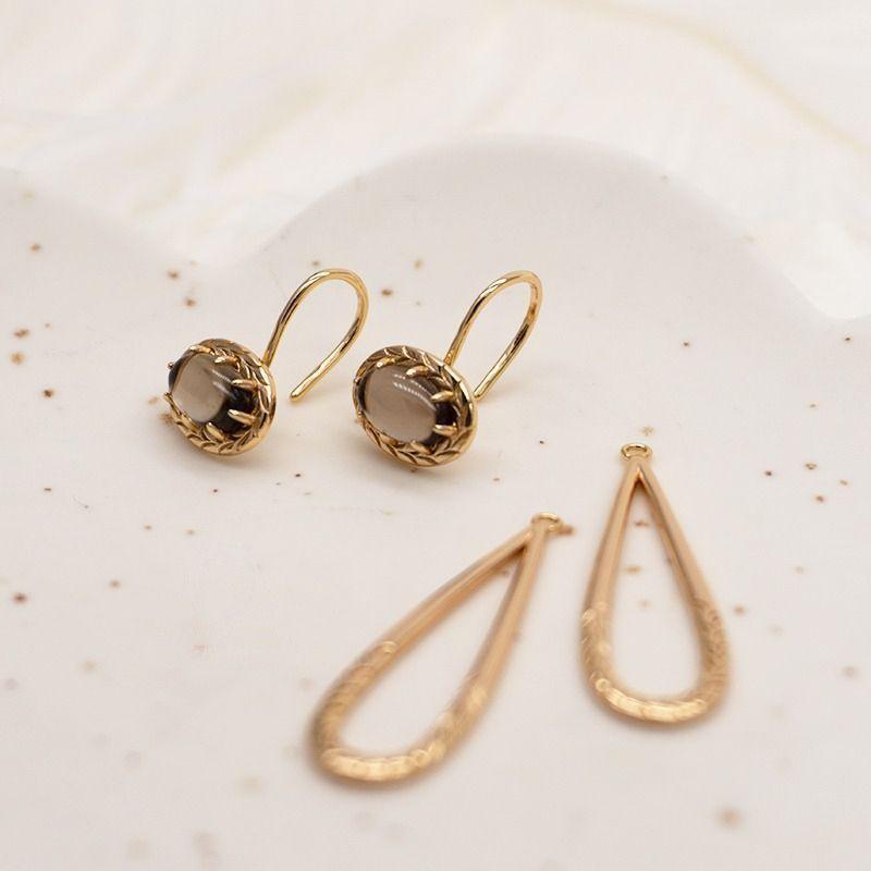 CEDONY | 日系冷門奢華設計 重工打造 天然茶晶華麗首飾組合 | 項鍊 鍊墜 耳環 戒指-細節圖4