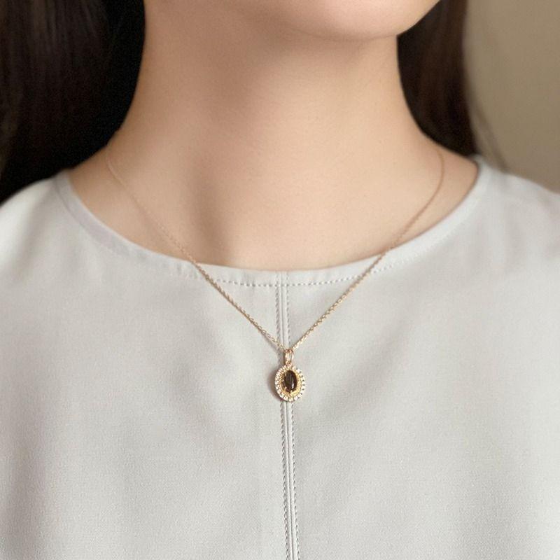 CEDONY | 日系冷門奢華設計 重工打造 天然茶晶華麗首飾組合 | 項鍊 鍊墜 耳環 戒指-細節圖8