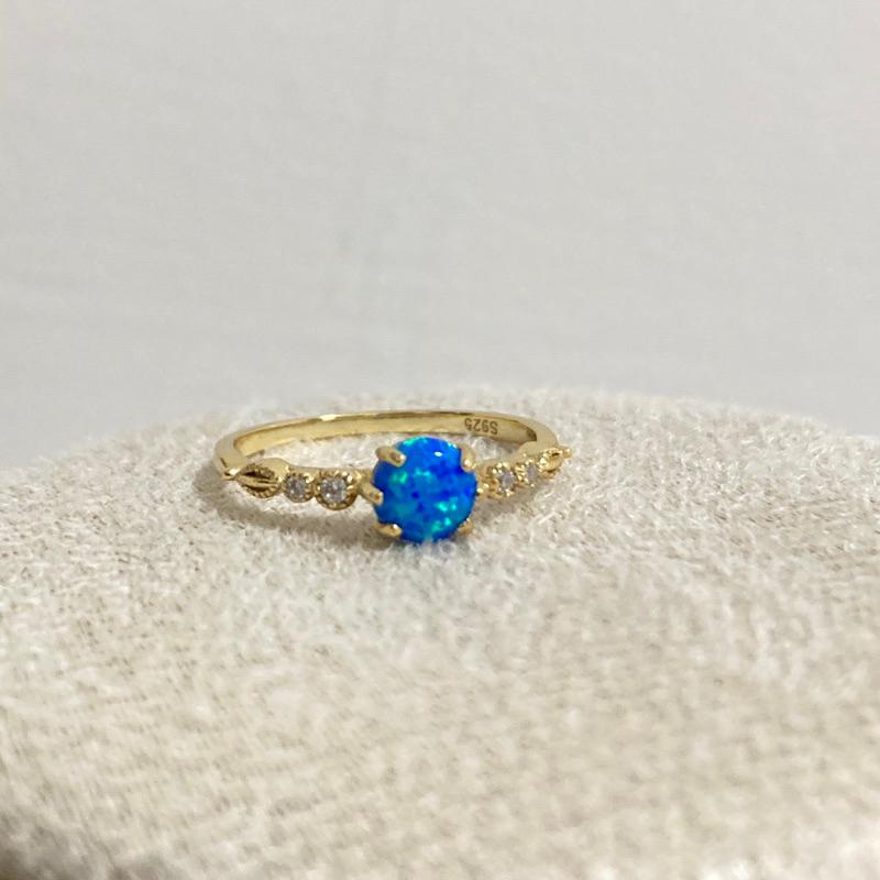 CEDONY | 清晨黎明系列 經典奢華款 藍歐泊 夢幻蛋白石 專櫃品質 | 項鍊 耳釘 戒指-細節圖2