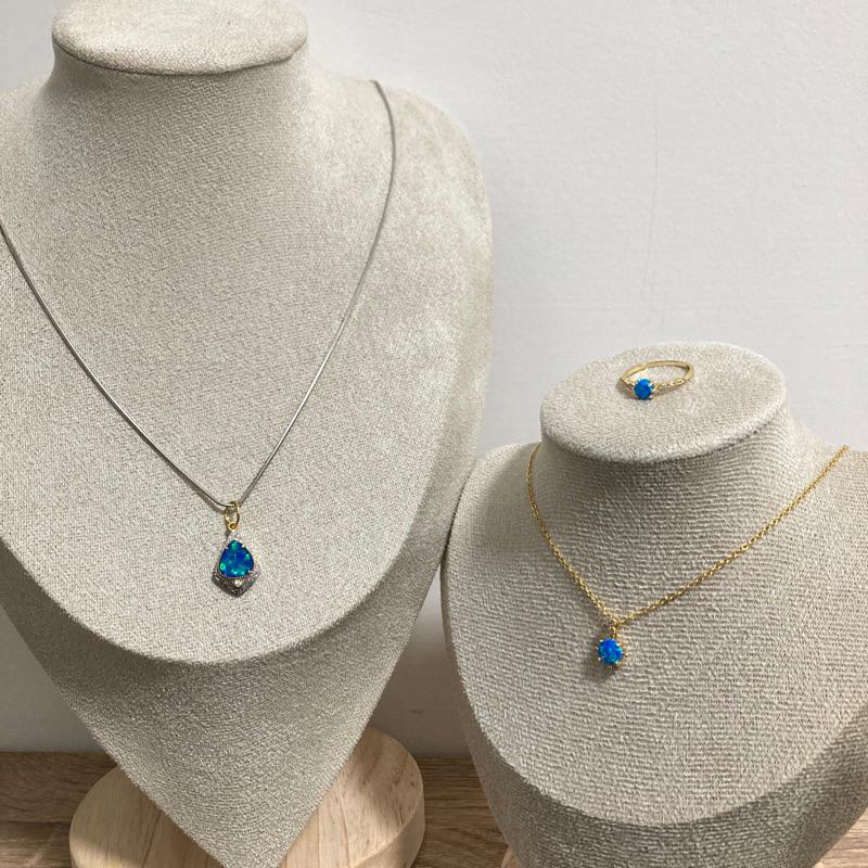 CEDONY | 清晨黎明系列 經典奢華款 藍歐泊 夢幻蛋白石 專櫃品質 | 項鍊 耳釘 戒指-細節圖3