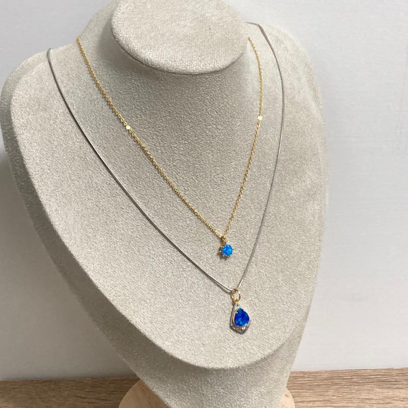 CEDONY | 清晨黎明系列 經典奢華款 藍歐泊 夢幻蛋白石 專櫃品質 | 項鍊 耳釘 戒指-細節圖4