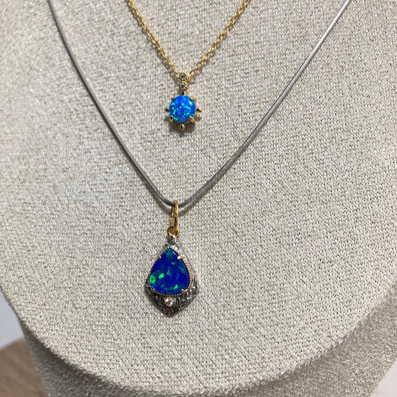 CEDONY | 清晨黎明系列 經典奢華款 藍歐泊 夢幻蛋白石 專櫃品質 | 項鍊 耳釘 戒指-細節圖5