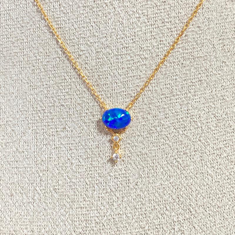 CEDONY | 清晨黎明系列 經典奢華款 藍歐泊 夢幻蛋白石 專櫃品質 | 項鍊 耳釘 戒指-細節圖7