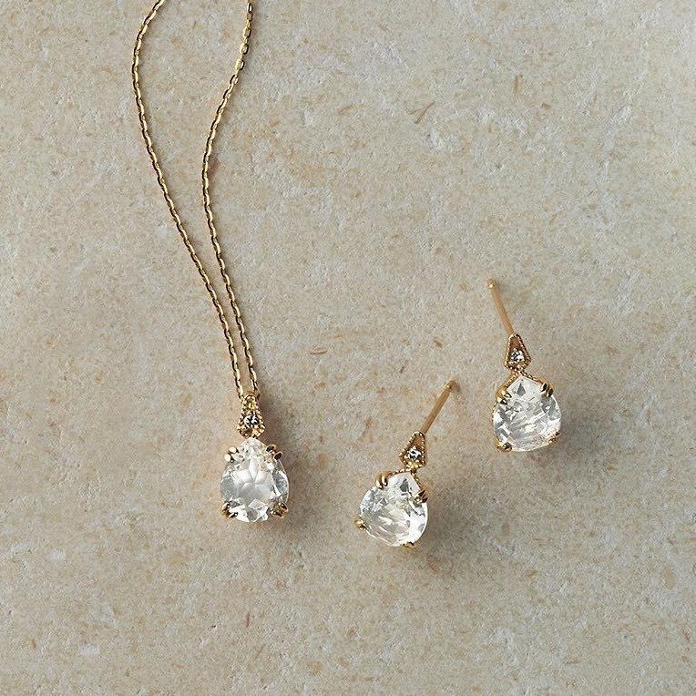 CEDONY｜水中細語系列 天然白冰晶日系輕奢單品｜項鍊 耳釘-細節圖2