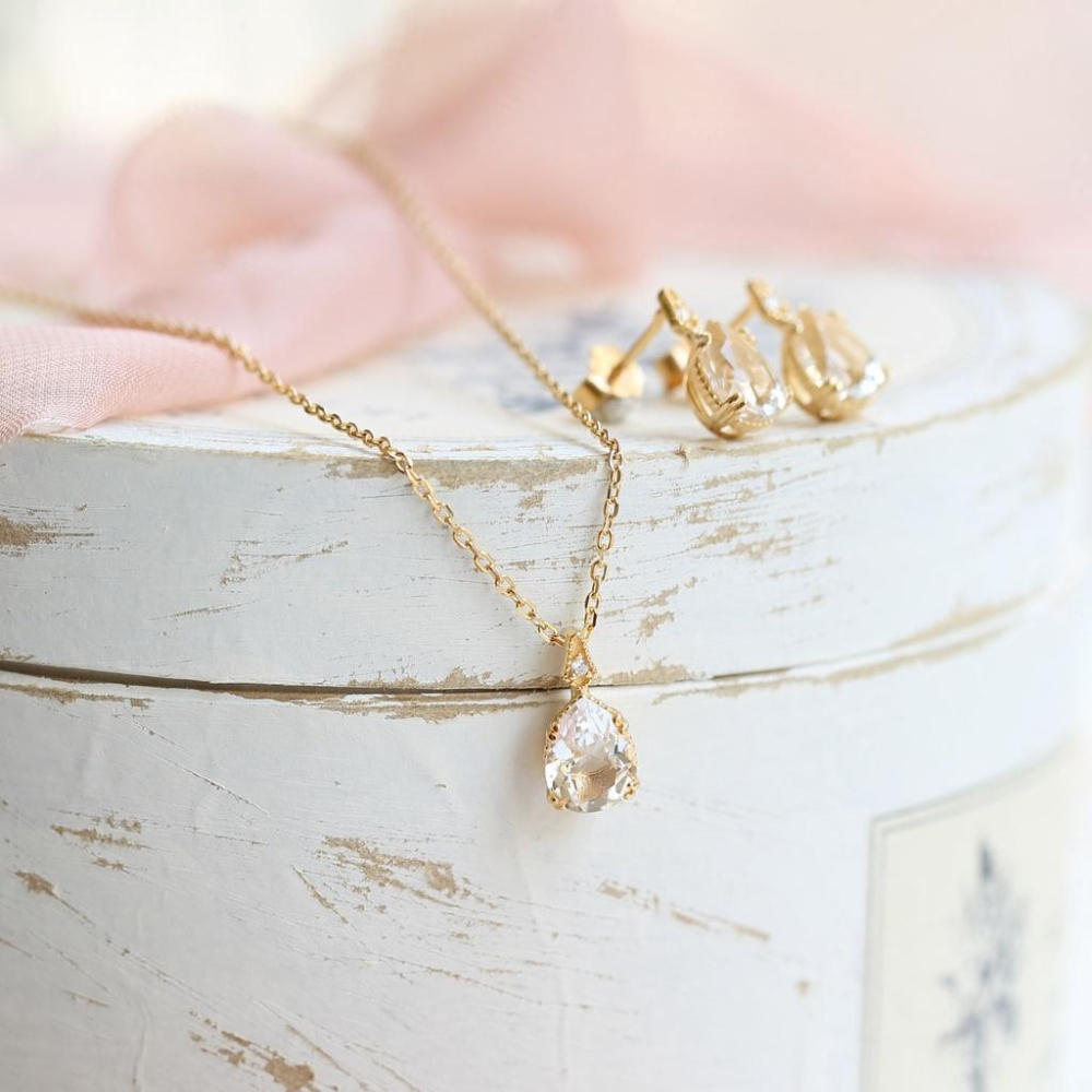 CEDONY｜水中細語系列 天然白冰晶日系輕奢單品｜項鍊 耳釘-細節圖3