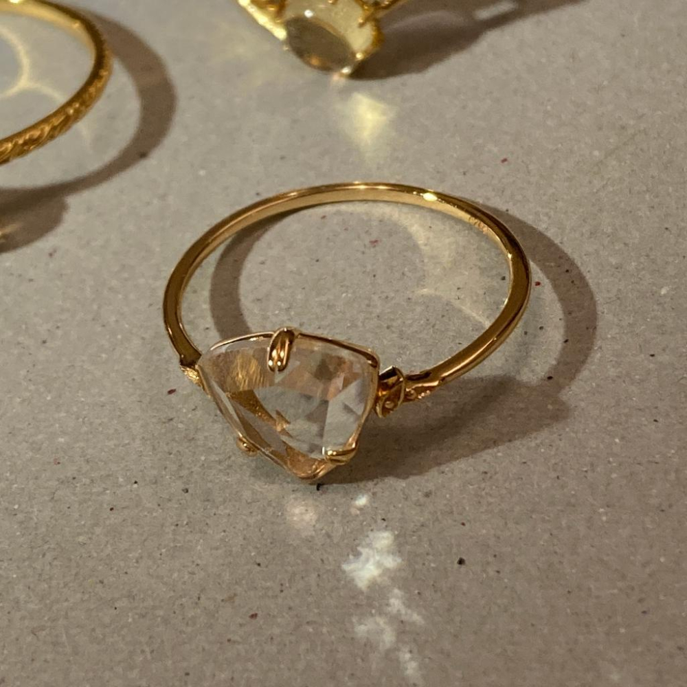 CEDONY | 秋冬單品系列 復刻日系輕奢首飾 多款鑲嵌天然水晶戒指 日本專櫃agete同款 | 戒指 紫水晶 黃水晶-細節圖5