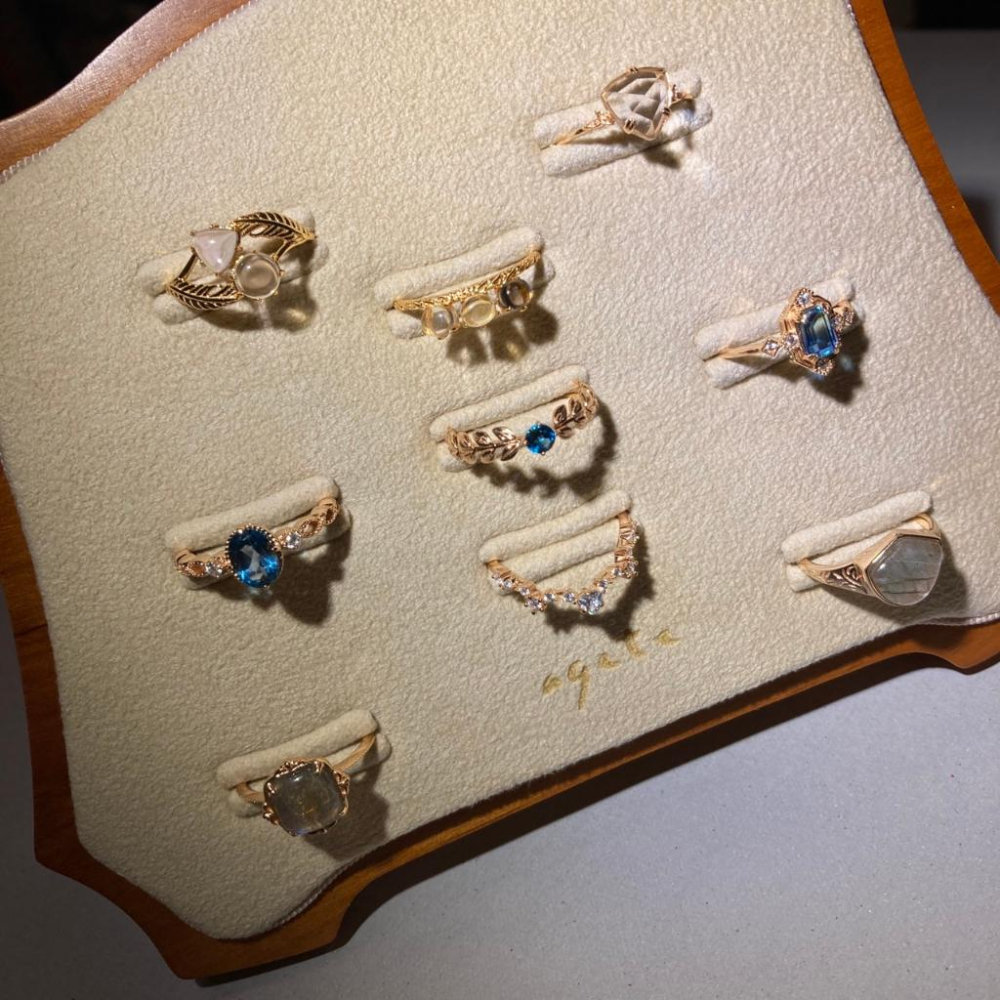 CEDONY | 秋冬單品系列 復刻日系輕奢首飾 多款鑲嵌天然水晶戒指 日本專櫃agete同款 | 戒指 紫水晶 黃水晶-細節圖8