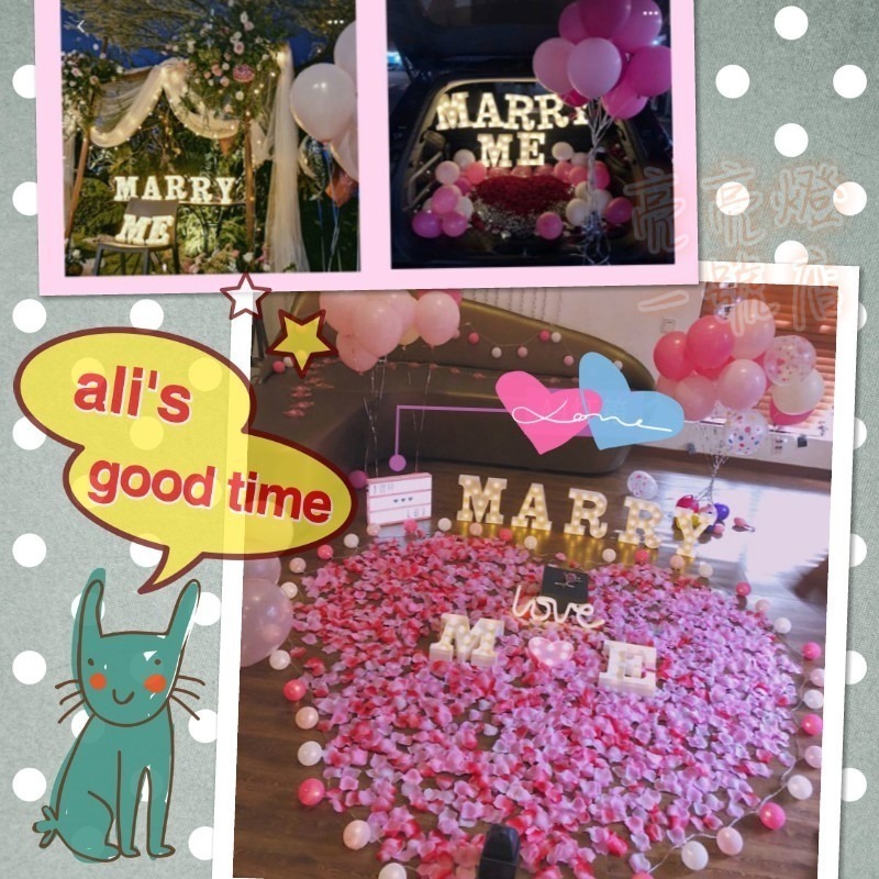 台灣現貨💜 浪漫求婚 英文字母燈 求婚爆款 字母燈 生日道具 LED造型燈 浪漫燈座 告白表白燈 數字燈 浪漫 拍攝-細節圖8