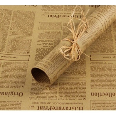 台灣現貨🥑 復古英文牛皮包裝紙 裝飾紙 禮品包裝 素材 手作 英文報紙 花束包裝 拍照道具 英文紙頁 手帳素材 包裝-規格圖8