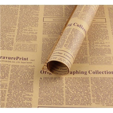 C.復古英文牛皮包裝紙-紫色