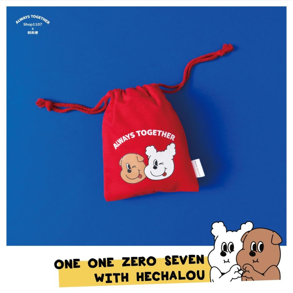 全新現貨🐶 鶴茶樓 x 1107 韓國狗狗 療癒小隊 聯名周邊商品 絨毛抱枕 韓國文創插畫聯名 環保購物袋 周邊 飲料-細節圖3