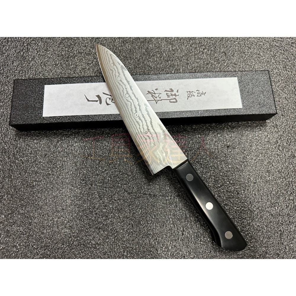 「工具家達人」 藤次郎 DP霞流し鋼割込 牛刀 180mm F-332 料理刀 大馬士革刀 主廚刀-細節圖4