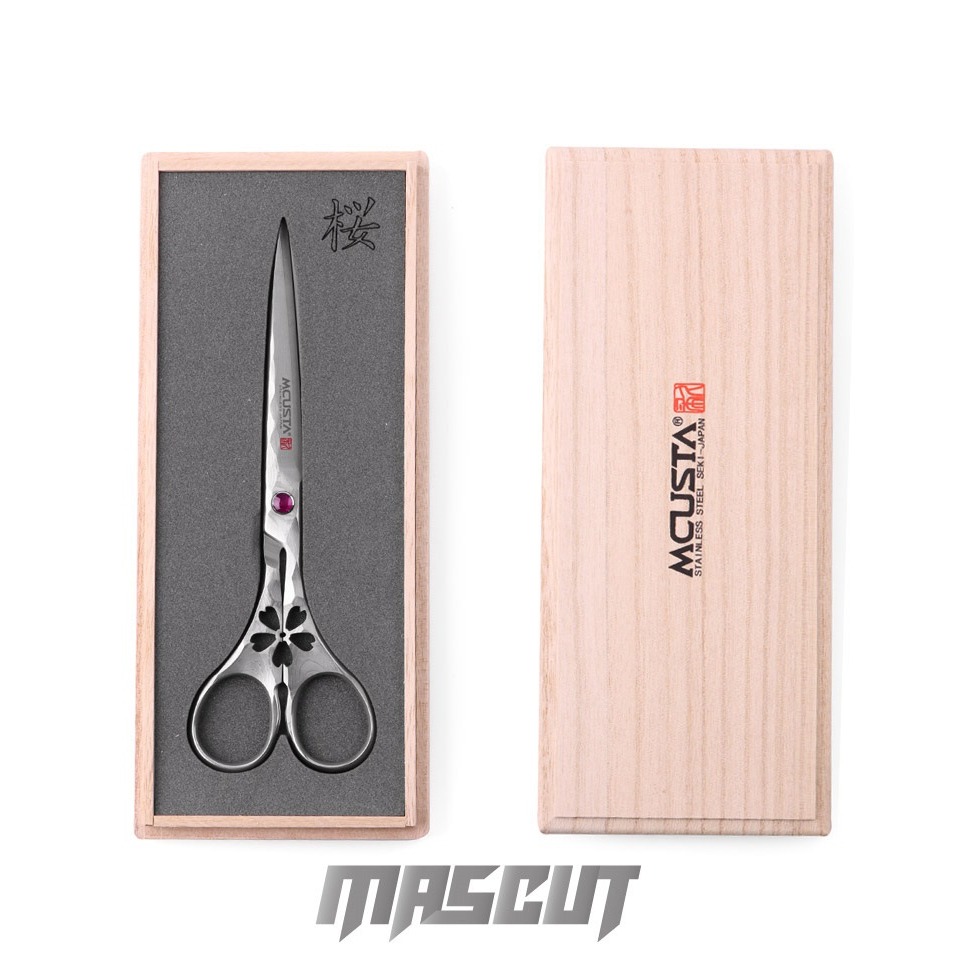 MCUSTA 櫻花大馬士格鋼-剪刀 大馬士革剪刀 文具剪刀 事務剪刀 手藝剪刀 料理剪刀-細節圖6