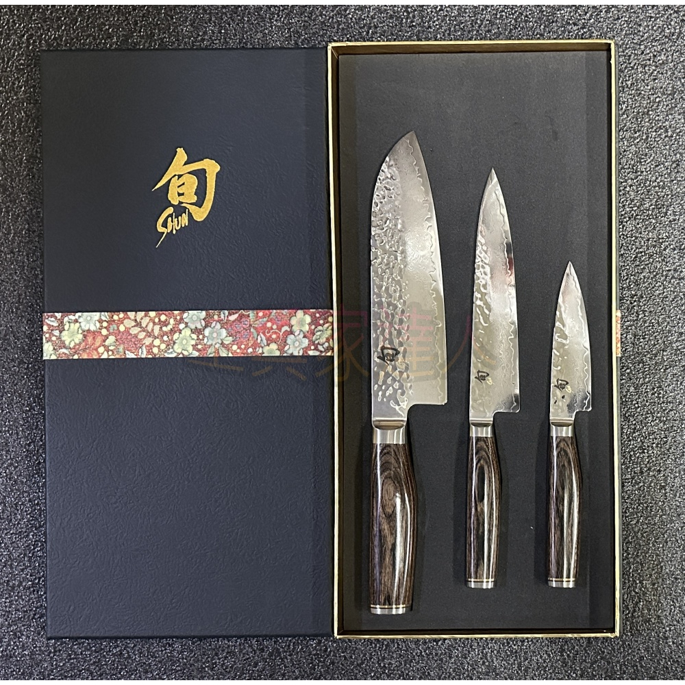 「工具家達人」 日本製 旬 廚刀禮盒尊榮系列3件組 TDM-310 三德刀 水果刀 菜刀 料理刀