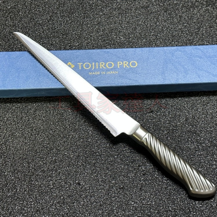 「工具家達人」 藤次郎 日本製  F-629 鐵柄麵包刀 麵包刀 吐司刀 鋸齒刀 吐司切邊 切邊刀 烘培刀 VG-10-細節圖5