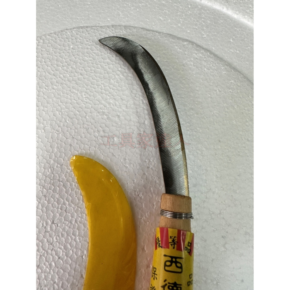 西德鋼 香蕉刀 鐮刀 西德綱香蕉刀 6029 木柄香蕉刀 白菜刀 削果刀 削皮刀 彎刀 割菜 採收 蔬果 摘果 蕉刀-細節圖2