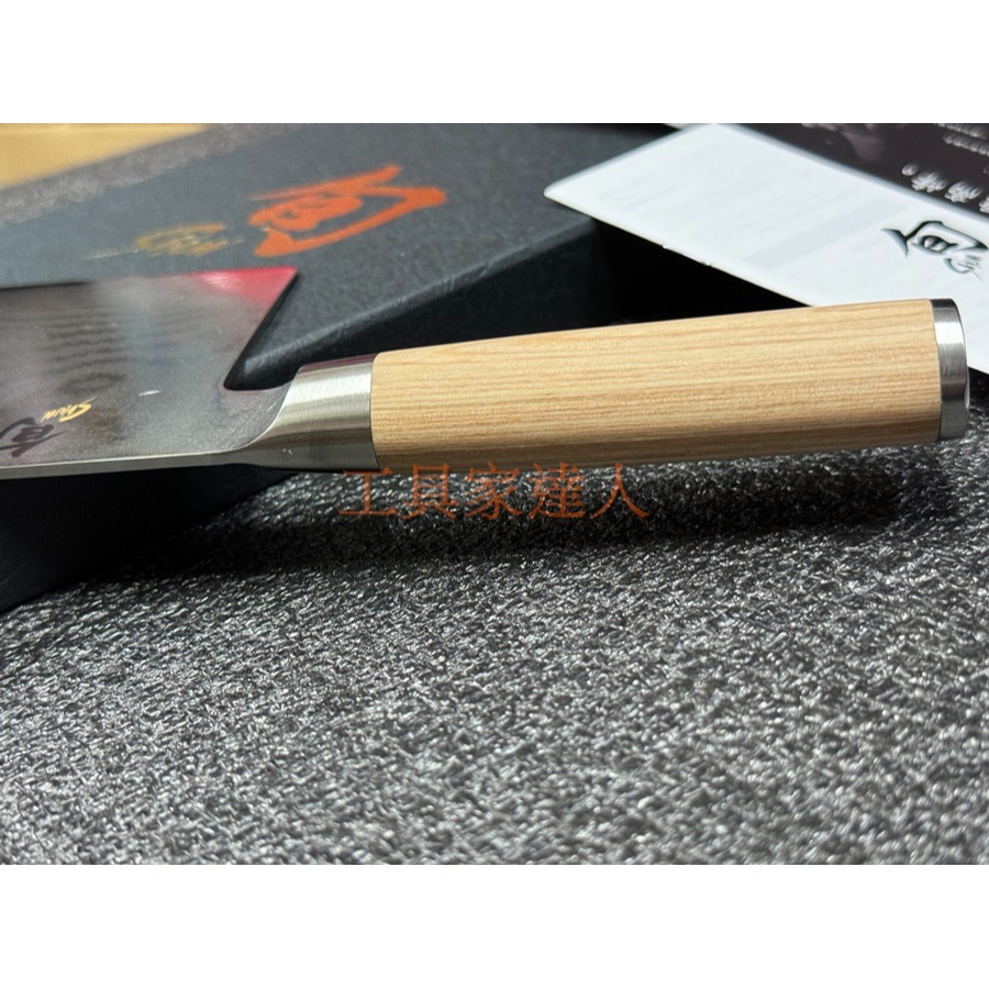 「工具家達人」 日本製 貝印 旬 DM-0712W 龍紋鋼 中式片刀 180mm 片刀 VG-MAX-細節圖6