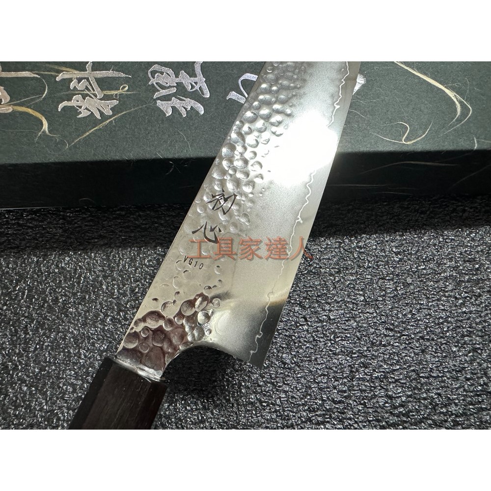 「工具家達人」 初心 日本製 VG-10 21cm 牛刀 料理刀 主廚刀 黑檀木柄 廚用 菜刀-細節圖2