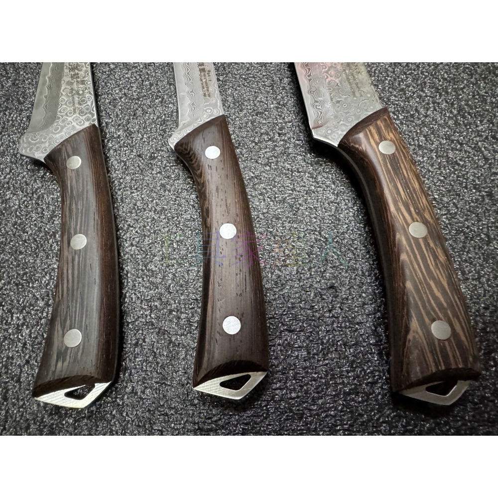 「工具家達人」 大馬士革 登山 露營 野外求生 烤肉釣魚 垂釣 釣魚 小番刀 獵刀 魚刀 小廚刀 剔骨刀 淺草 分割刀-細節圖4