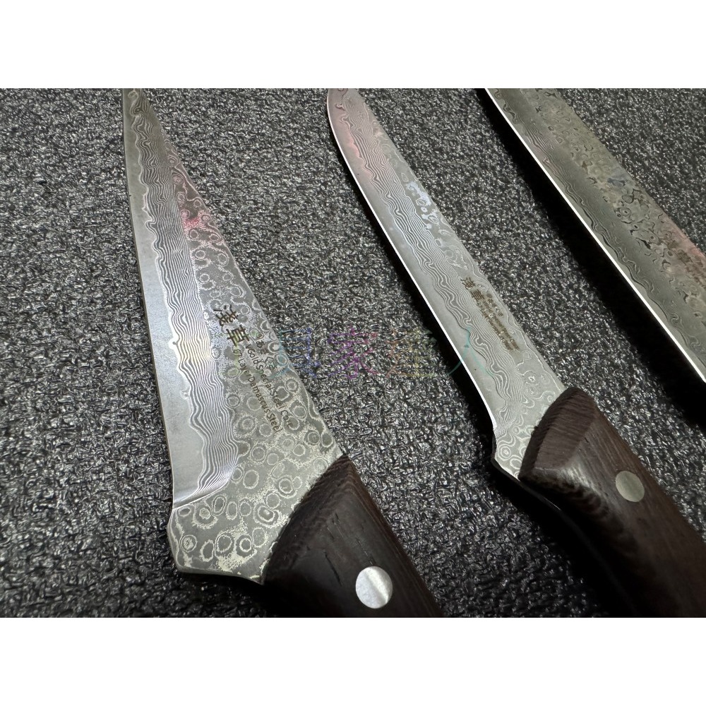 「工具家達人」 大馬士革 登山 露營 野外求生 烤肉釣魚 垂釣 釣魚 小番刀 獵刀 魚刀 小廚刀 剔骨刀 淺草 分割刀-細節圖6