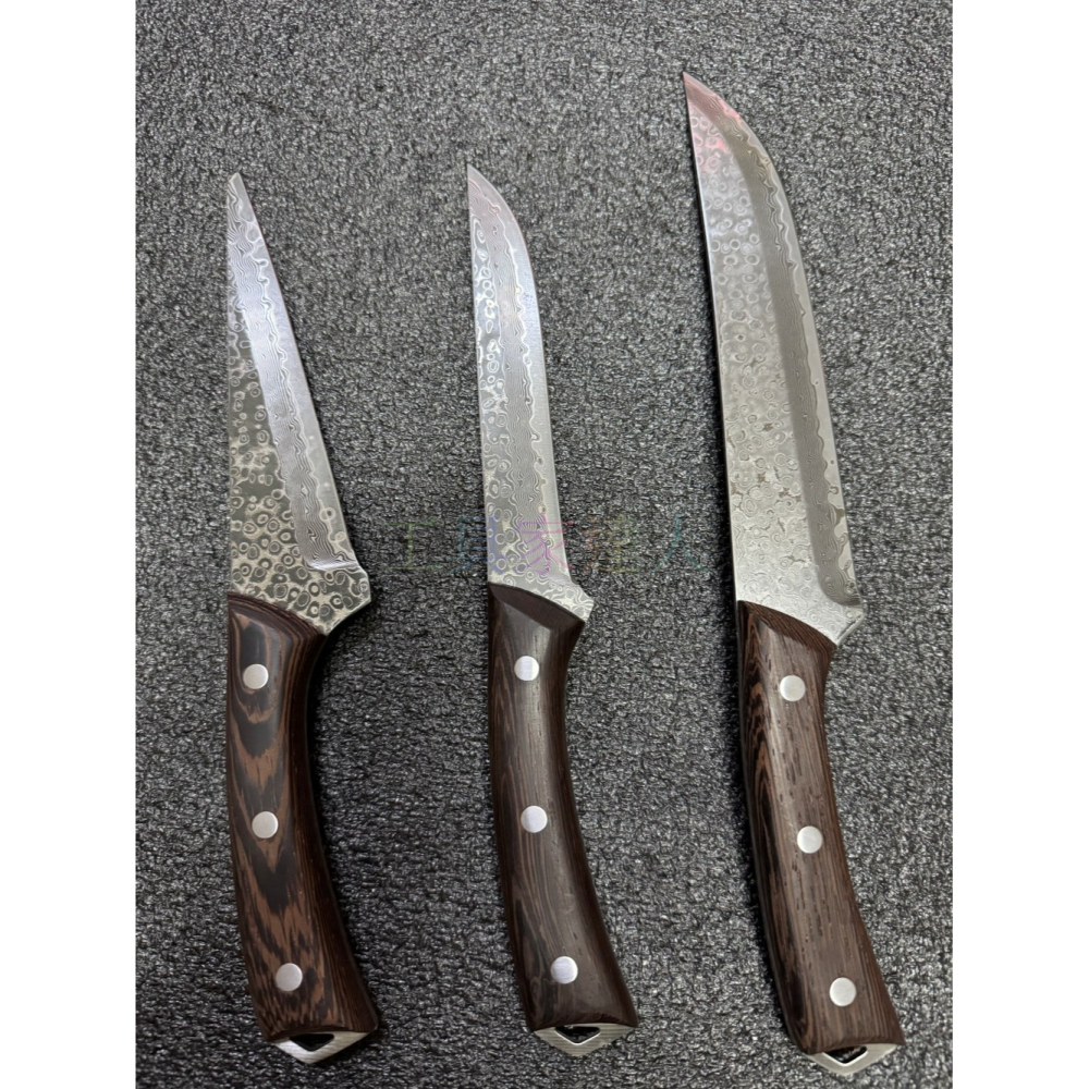 「工具家達人」 大馬士革 登山 露營 野外求生 烤肉釣魚 垂釣 釣魚 小番刀 獵刀 魚刀 小廚刀 剔骨刀 淺草 分割刀-細節圖8