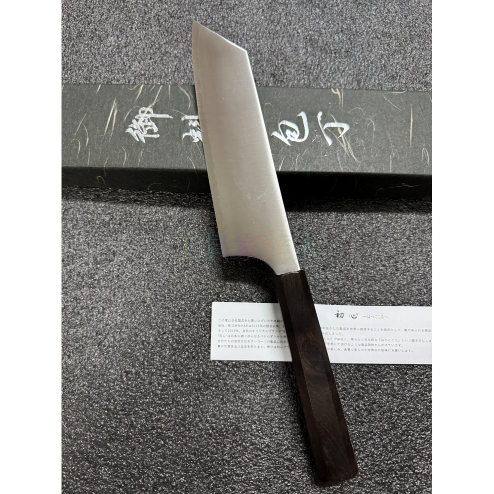 「工具家達人」 日本製 初心文化包丁（超青鋼） 文化刀 劍行廚刀 超青鋼 青鋼 文化三德 切付三德刀 三德刀 料理刀-細節圖4